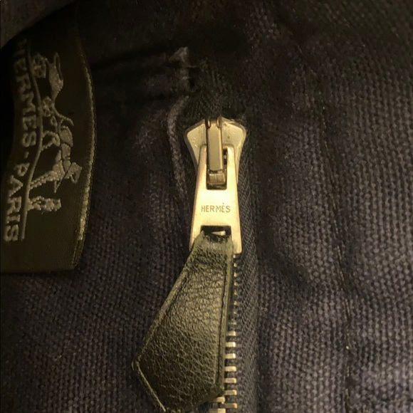 Hermès Fourre-Tout Tote Cotton Canvas Washed Black Navy - Picture 5 of 11